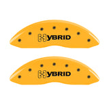 MGP 4 Caliper Covers Engraved Front & Rear Gm Style/Hybrid Yellow Finish Black Char 2009 GMC Envoy - 34004SHYBYL
