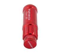 NRG 700 Series M12 X 1.25 Steel Lug Nut w/Dust Cap Cover Set 21 Pc w/Locks & Lock Socket - Red - LN-LS710RD-21