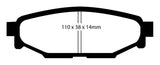 EBC 08-10 Subaru Impreza 2.5 Bluestuff Rear Brake Pads - DP51584NDX