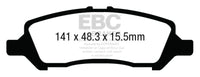 EBC 12+ Dodge Dart 1.4 Turbo Greenstuff Rear Brake Pads - DP23009