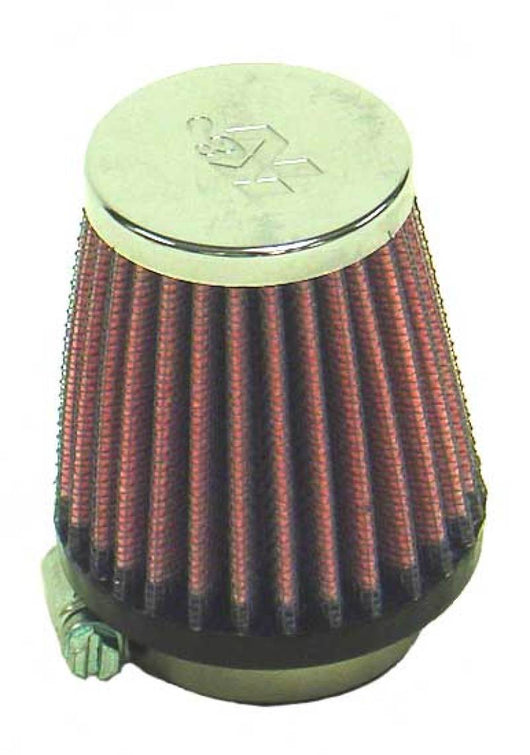K&N Universal Chrome Filter 1 9/16 inch FLG / 2 5/8 inch Bottom / 2 inch Top / 3 inch Height - RC-2290