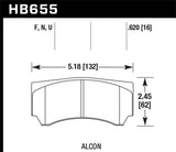 Hawk Alcon Street HPS Brake Pads - HB655F.620