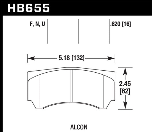 Hawk Alcon Street HPS Brake Pads - HB655F.620