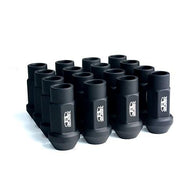 BLOX Racing Street Series Forged Lug Nuts - Flat Black 12 x 1.5mm - Set of 16 - BXAC-00103-SSFB
