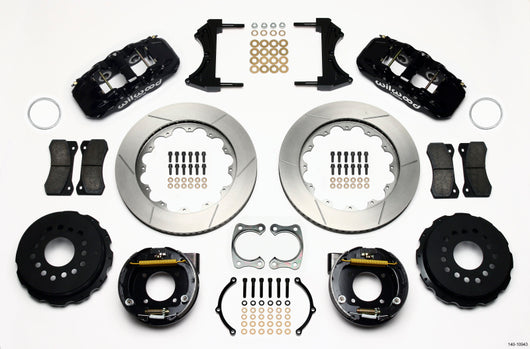 Wilwood AERO4 Rear P-Brake Kit 14.00in Chevy 12 Bolt w/ C-Clips - 140-10943