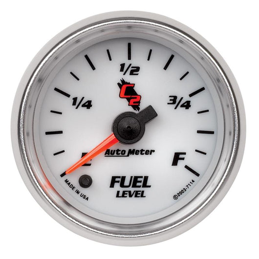 Autometer C2 52mm Electronic Programmable Empty to Full Fuel Level Gauge - 7114