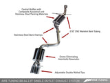 AWE Tuning Audi B8 A4 Touring Edition Exhaust - Single Side Polished Silver Tips - 3015-22010