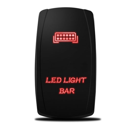 XTM Universal Rocker Switch – LED Light Bar – Red LED