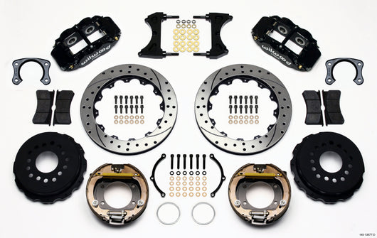 Wilwood Narrow Superlite 4R Rear P-Brk Kit 12.88in Drilled Big Ford New Style 2.50in Off Stag Mount - 140-13677-D