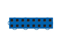 WeatherTech TechFloor - 3in x 12in Tiles(Left Loop) Blue/Black - Blue/Black - 51T312LL BL-BK