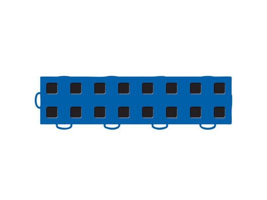 WeatherTech TechFloor - 3in x 12in Tiles(Left Loop) Blue/Black - Blue/Black - 51T312LL BL-BK