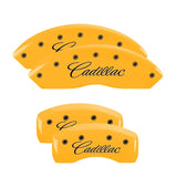 MGP 4 Caliper Covers Engraved Front & Rear MGP Yellow finish black ch - 34009SMGPYL
