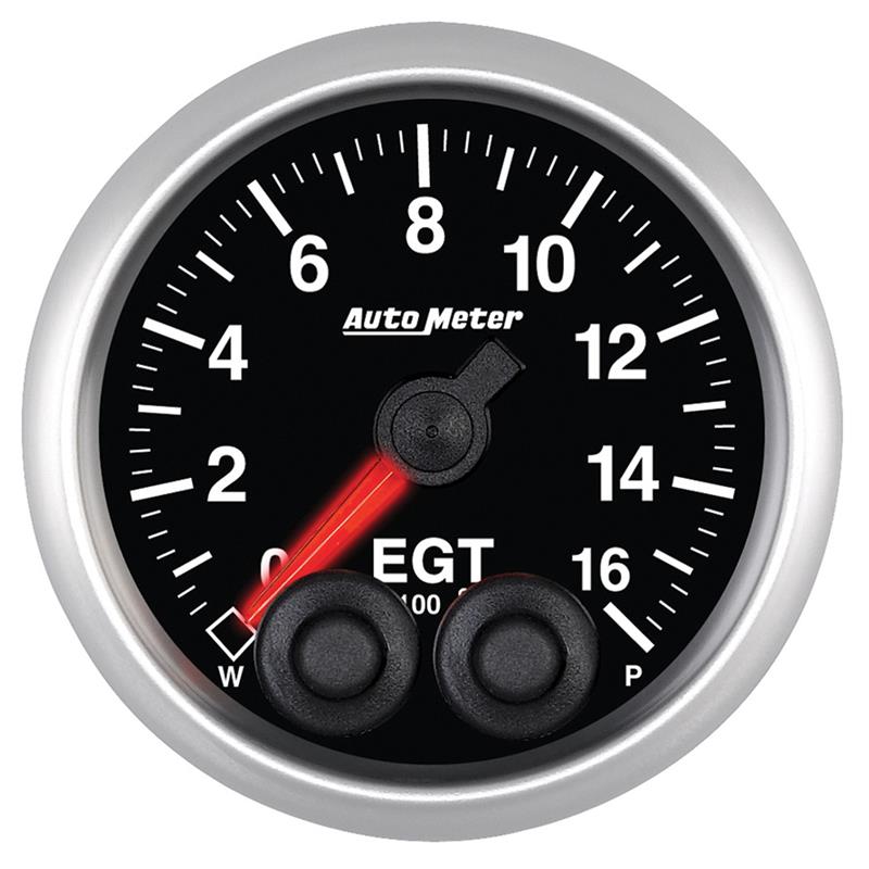 Autometer Elite 52mm 0-1600F EGT Peak & Warn w/ Electronic Control Gauge - 5646