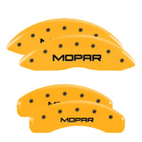 MGP 4 Caliper Covers Engraved Front & Rear With stripes/Durango Black finish silver ch - 12134SDGOBK