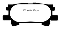 EBC 04-07 Lexus RX330 3.3 Yellowstuff Rear Brake Pads - DP41682R