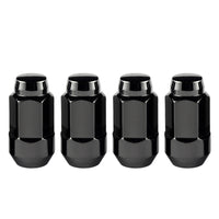 McGard Hex Lug Nut (Cone Seat Bulge Style) M14X1.5 / 22mm Hex / 1.945in. Length (4-Pack) - Black - 64034