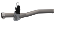 QTP 2018 Jeep Wrangler JL 4DR 2.5in 304SS Aggressor Cutout Mid Pipe - 525018