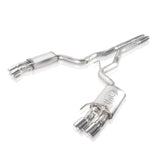 Stainless Works 2018+ Ford Mustang GT 3in Redline Series Catback H-Pipe w/Active Valves & Quad Tips - M18CBHFCV