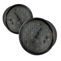 xTune Jeep Wrangler 07-15 LED Front Turn Signal Lights - Smoked CCL-JH-JW07-LED-SM - 9032950