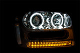 ANZO 2002-2009 Chevrolet Trailblazer Projector Headlights w/ Halo Chrome - 111131