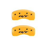 MGP 4 Caliper Covers Engraved Front & Rear RT Yellow finish black ch - 12192SRT1YL