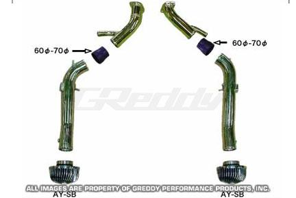 GReddy 09+ Nissan GTR Long Type Piping 60-70mm Suction Kit (STD) - 12020906
