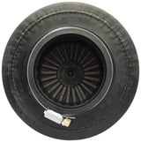 AEM DryFlow Air Filter - Round Tapered 5in Top OD x 6 Base OD x 5.563in H x 3in Flange ID - 21-203D-XK