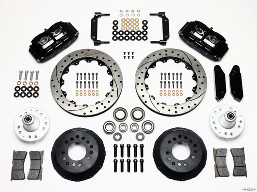 Wilwood Narrow Superlite 6R Front Hub Kit 12.88in Drilled 1970-1973 Mustang Disc Spindle - 140-10220-D