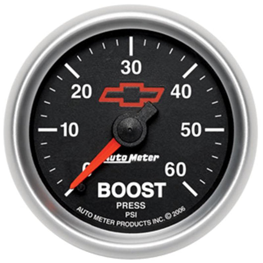 Autometer GM Performance Parts 2-1/16in 0-60 PSI Mechanical Boost Gauge - 3605-00406