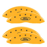MGP 4 Caliper Covers Engraved Front & Rear MGP Yellow Finish Black Characters 2008 Ford Edge - 10042SMGPYL