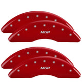 MGP 4 Caliper Covers Engraved Front & Rear MGP Red finish silver ch - 17092SMGPRD