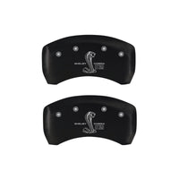 MGP Rear set 2 Caliper Covers Engraved Rear GT350 Shelby & Cobra Red finish silver ch - 10010RGT3RD