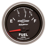 Autometer Sport-Comp II 52mm 73-10 ohms Short Seeep Electronic Fuel Level Gauge - 3615