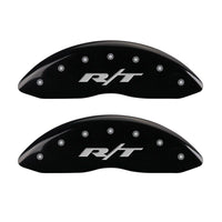 MGP 4 Caliper Covers Engraved Front & Rear RT1-Truck Black finish silver ch - 12001SRT1BK