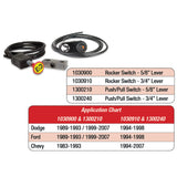 BD Diesel Rocker Switch Kit Exhaust Brake - 5/8in Manual Lever - 1030900