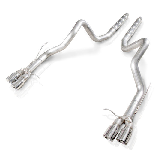 Stainless Works 2013-14 Ford Shelby GT500 3in Catback Retro Chambered Mufflers Resonator Delete - M14GTL
