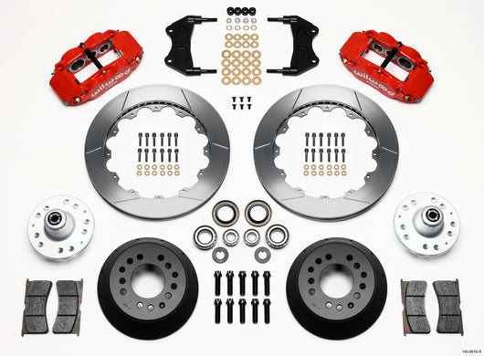 Wilwood Narrow Superlite 6R Front Hub Kit 12.88in Red WWE ProSpindle - 140-9919-R