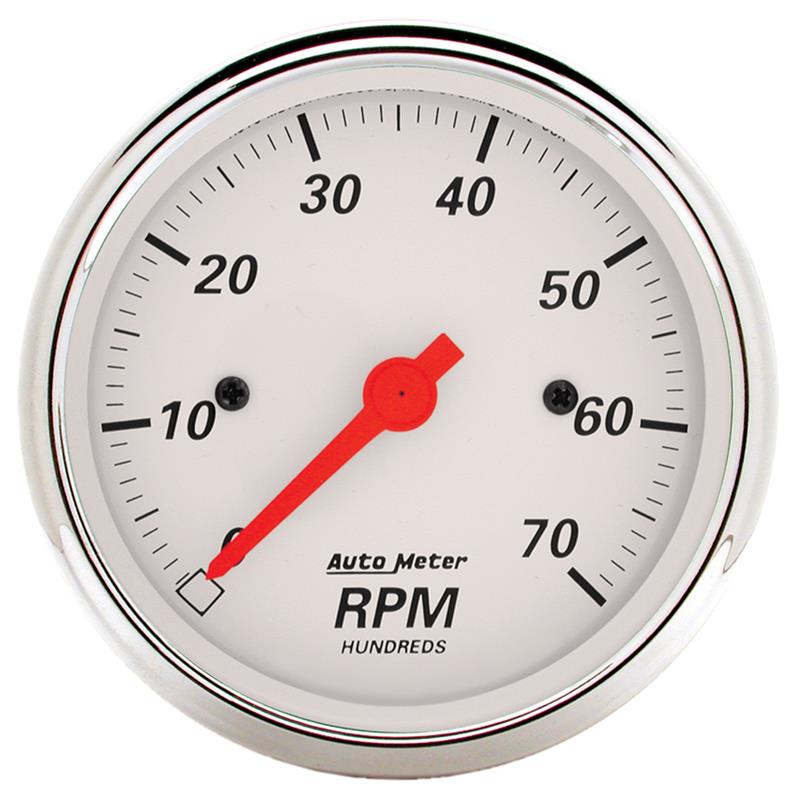 Autometer Arctic White 3-1/8in 7K RPM In Dash Tachometer Gauge - 1398