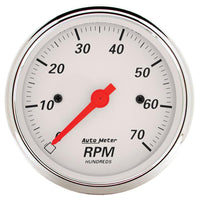 Autometer Arctic White 3-1/8in 7K RPM In Dash Tachometer Gauge - 1398