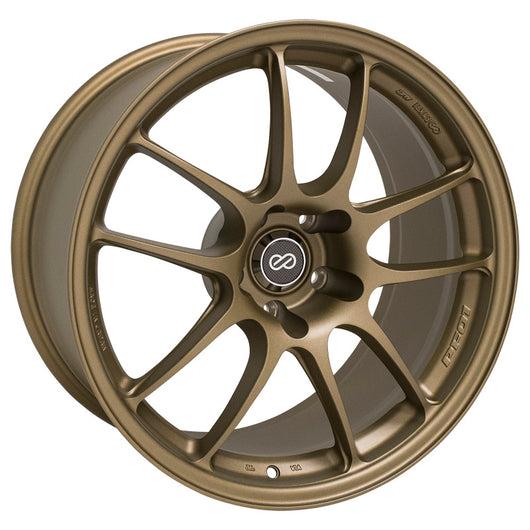 Enkei PF01 18x9.5 5x114.3 15mm Offset 75mm Bore Titanium Gold Wheel - 460-895-6615TG