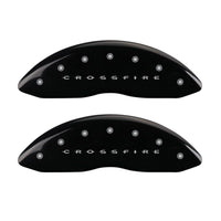 MGP 4 Caliper Covers Engraved Front & Rear Crossfire Black finish silver ch - 32010SCRFBK