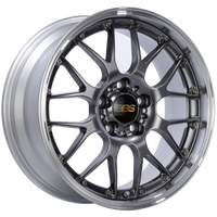 BBS RS-GT 18x9.5 5x130 ET48 CB71.6 Diamond Black Center Diamond Cut Lip Wheel - RS926HDBPK