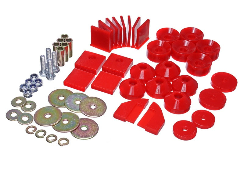 Energy Suspension 86-95 Suzuki Samurai Red Body Mount Set - 1.4101R