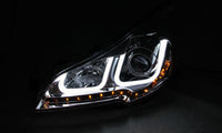 ANZO 2010-2014 Subaru Outback Projector Headlights w/ U-Bar Black - 111285