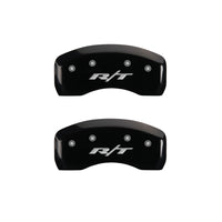 MGP 4 Caliper Covers Engraved Front & Rear RT Black finish silver ch - 12192SRT1BK