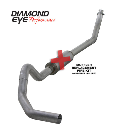 Diamond Eye KIT 4in TB MFLR RPLCMENT PIPE SGL AL: 94-02 DODGE CUMMINS 5.9L - K4212A-RP