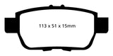 EBC 09-14 Acura TL 3.5 Yellowstuff Rear Brake Pads - DP41754R