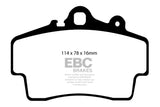EBC 97-99 Porsche Boxster (Cast Iron Rotors only) 2.5 Redstuff Front Brake Pads - DP31207C