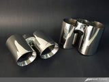 AWE Tuning Panamera Turbo Performance Exhaust System Track Edition Polished Silver Tips - 3010-42024