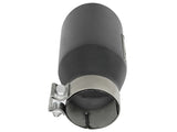 aFe MACH Force-Xp 3in 304 SS Metallic Black Exhaust Tip 3in In x 4-1/2in Out x 9in L Clamp-On Right - 49T30451-B091